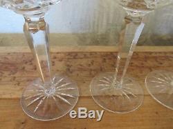 Set of 4 Waterford Tramore Wine Hock Goblet Glasses Elegant Crystal 7 1/4