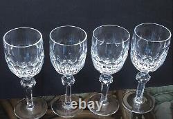 Set of 4 Waterord Crystal Curraghmore Claret Wine Glasses 7 1/8 excellent cond
