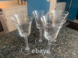 Set of 4 Wedgwood Crystal Jasper Conran Impressions Water Wine Glasses Goblets