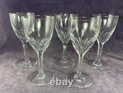 Set of 5 French Baccarat Crystal 5¼ Genova Sherry Wine Glasses