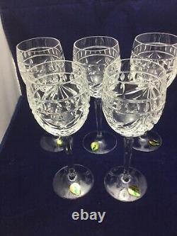 Set of 5 Marquis by Waterford Crystal Large Wine Glasses 8.5 Tall