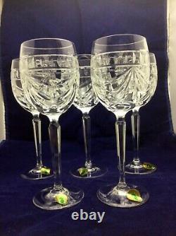 Set of 5 Marquis by Waterford Crystal Large Wine Glasses 8.5 Tall