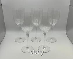 Set of 5 Orrefors Crystal PRELUDE Clear Claret Wine Glasses