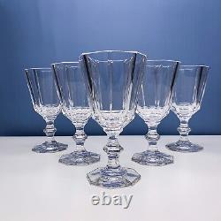 Set of 5 Villeroy & Boch ROYALE 6.5 Crystal Water Goblets Wine Glass Set SIGNED