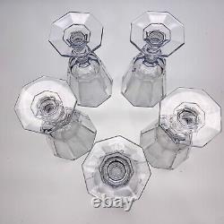 Set of 5 Villeroy & Boch ROYALE 6.5 Crystal Water Goblets Wine Glass Set SIGNED