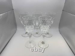 Set of 5 Waterford Crystal CURRAGHMORE Claret Wine Glasses Set of 5 Waterford Crystal CURRAGHMORE Claret Wine Glasses