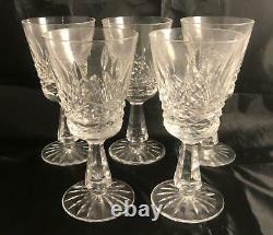 Set of 5 Waterford Crystal KENMARE Claret Wine Glasses Discontinued Pattern