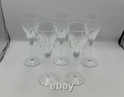 Set of 5 Waterford Crystal MERRILL Wine Glasses