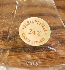 Set of 6 24kt NACHTMANN BLEIKRISTALL Napoleon WINE Cordial GLASSES from GERMANY
