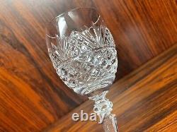 Set of (6) GALWAY CRYSTAL Blarney 6.75 White Wine Glasses withBox EXCELLENT