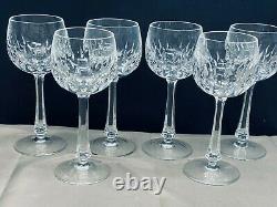 Set of 6 Gorham CHANTILLY Crystal Wine Hock Glasses 7 3/8 Tall