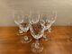 Set of (6) Josair BLANKA Pattern Crystal Wine Goblets Glasses 5 3/4