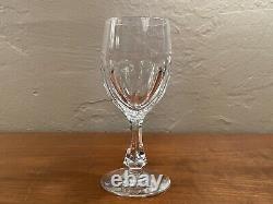 Set of (6) Josair BLANKA Pattern Crystal Wine Goblets Glasses 5 3/4