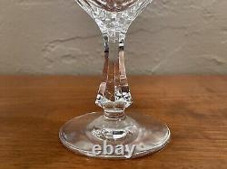 Set of (6) Josair BLANKA Pattern Crystal Wine Goblets Glasses 5 3/4