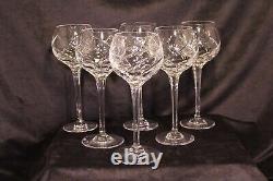 Set of 6 Mikasa OLYMPUS Crystal HOCK WINE 8-3/8 Glasses Cut Swirl