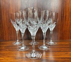 Set of (6) NEW Gorham Diamond Clear 7 5/8 Crystal Wine Glasses