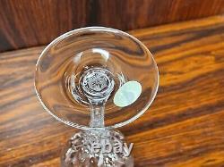 Set of (6) NEW Gorham Diamond Clear 7 5/8 Crystal Wine Glasses