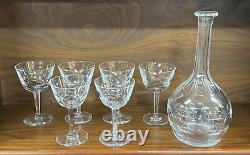 Set of (6) Orrefors BERNADOTTE 5 3/8 Claret Wine Glasses + Decanter