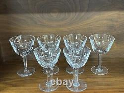 Set of (6) Orrefors BERNADOTTE 5 3/8 Claret Wine Glasses + Decanter