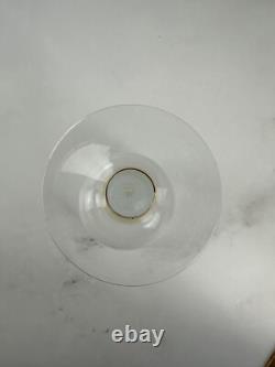 Set of 6 Orrefors Crystal NOBEL Gold Stem Red Wine Glasses 7-1/8 Tall