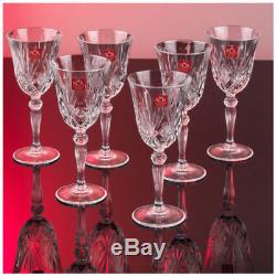 Set of 6 RCR Italian Crystal Melodia White Wine 21 cl Goblet Glasses -SALE