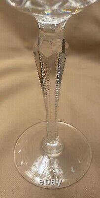 Set of 6 Rogaska Crystal Wine Glasses Water Goblets RGS3 Leaf Vine 8 Tall 5 Oz