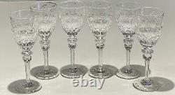 Set of 6 Rogaska GALLIA 7 3/4 Tall Stemmed Crystal Wine Goblets 6 Glasses Set