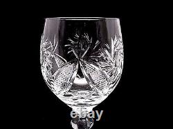 Set of 6 Russian Cut Crystal Red Wine Glasses 8.8 oz Soviet Stemmed Goblet