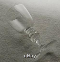 Set of 6 Signed Steuben Crystal Sherry Wine Glasses Shape #7925 4 1/2