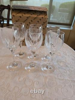 Set of 6 Steklarska Nova Rogaska Slatina Wine Glasses