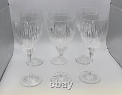 Set of 6 Villeroy & Boch Crystal LUGANO Claret Wine Glasses