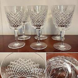 Set of 6 Vintage WATERFORD CRYSTAL Alana 10 oz. Water/Wine Glasses 7 IRELAND