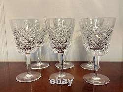 Set of 6 Vintage WATERFORD CRYSTAL Alana 10 oz. Water/Wine Glasses 7 IRELAND