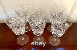 Set of 6 Vintage WATERFORD CRYSTAL Alana 10 oz. Water/Wine Glasses 7 IRELAND