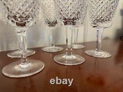 Set of 6 Vintage WATERFORD CRYSTAL Alana 10 oz. Water/Wine Glasses 7 IRELAND