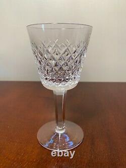 Set of 6 Vintage WATERFORD CRYSTAL Alana 5.75-inch Claret Wine Glasses IRELAND