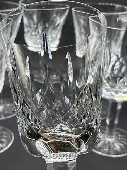 Set of 6 Vintage WATERFORD Lismore Crystal 6? Water Goblet Wine Glass