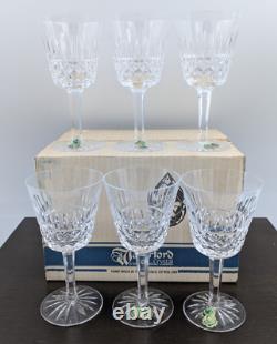Set of 6 Vintage Waterford Crystal Baltray Claret Wine Goblets Glasses Ireland