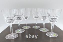 Set of 6 Vintage Waterford Crystal Baltray Claret Wine Goblets Glasses Ireland