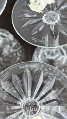 Set of 6 Vintage Waterford Crystal Baltray Claret Wine Goblets Glasses Ireland