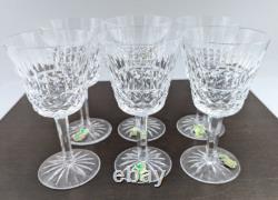 Set of 6 Vintage Waterford Crystal Baltray Claret Wine Goblets Glasses Ireland