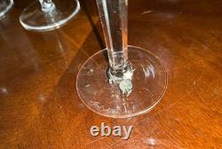 Set of 6 Vintage Waterford Crystal Colleen Tall Stem 7 3/8 Hock Wine Glasses