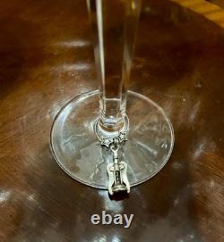 Set of 6 Vintage Waterford Crystal Colleen Tall Stem 7 3/8 Hock Wine Glasses