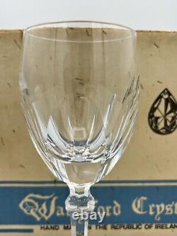Set of 6 Vintage Waterford Crystal Dunloe Claret Wine Glasses