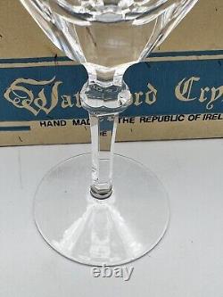 Set of 6 Vintage Waterford Crystal Dunloe Claret Wine Glasses