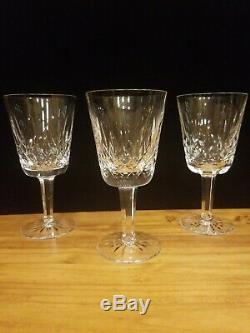 Set of 6 Vintage Waterford Lismore Crystal Water Goblets Stemware 10 Oz