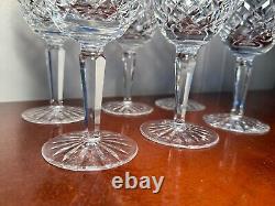 Set of 6 Vtg WATERFORD CRYSTAL Comeragh 6 oz. Claret Wine Glasses 6.5 IRELAND