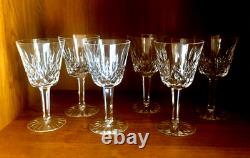 Set of 6 WATERFORD Crystal Lismore Claret 4.5 oz 6 Tall Wine Glasses New