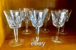 Set of 6 WATERFORD Crystal Lismore Claret 4.5 oz 6 Tall Wine Glasses New