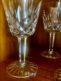 Set of 6 WATERFORD Crystal Lismore Claret 4.5 oz 6 Tall Wine Glasses New